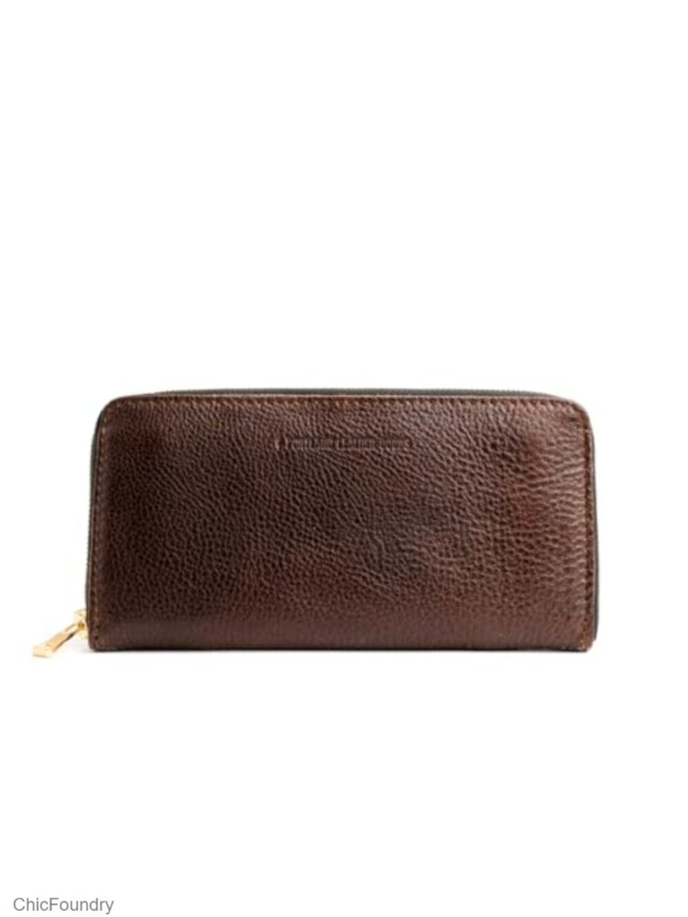Full Grain Leather Accordion Zip Wallet Handcrafted 8 Card Slots RFID